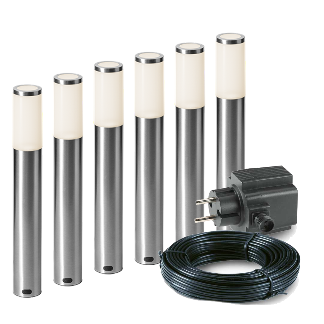 6x LED tuinpaal - 1 Watt - 12V - 440mm - complete set 6x LED tuinpaal - 1 Watt - 12V - 440mm - complete set